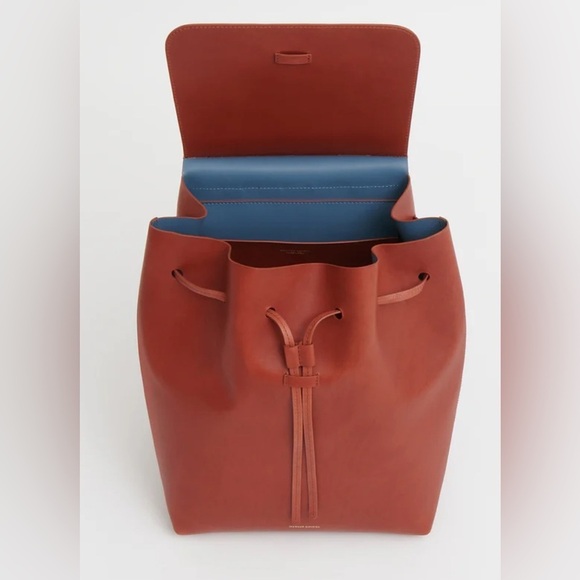 Mansur Gavriel Classic Leather Backpack in brandy avion NWT - Picture 3 of 10